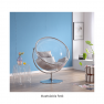 Függő fotel állvánnyal, átlátszó/arany/szürke, BUBBLE NEW TYP 2
