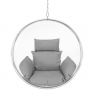 Függő fotel, átlátszó/ezüst/szürke, BUBBLE NEW TYP 1