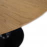 Étkezőasztal, kerek, tölgy/fekete, átmérő 110 cm, REVENTON NEW