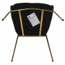Design étkezőszék, fekete Velvet szövet/gold króm arany, DASMIN TYP 1