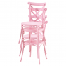 Rakásolható szék, rózsaszín, SAVITA