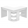Sarok számítógépasztal, fehér, TAMARI