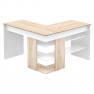 Sarok számítógépasztal, sonoma tölgy/fehér, TAMARI