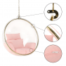 Függő fotel, átlátszó/arany/rózsaszín, BUBBLE NEW TYP 1