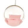 Függő fotel, átlátszó/arany/rózsaszín, BUBBLE NEW TYP 1