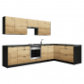 Univerzális sarok konyhabútor, 300x180, artisan tölgy/fekete, NOLDIC Univerzális sarok konyhabútor, 300x180, artisan tölgy/fekete, NOLDIC