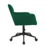 Irodai szék, smaragd selymes szövet/króm, HAGRID NEW
