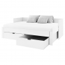 Kihúzható ágy, fehér, ANTONY Kihúzható ágy, fehér, ANTONY