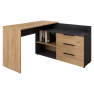 Sarok számítógépasztal, grafit/artisan tölgy, KLAUDIUS TYP 9 Sarok számítógépasztal, grafit/artisan tölgy, KLAUDIUS TYP 9
