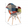 Fotel, patchwork/bükk, TOBO 4 NEW