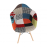Fotel, patchwork/bükk, TOBO 4 NEW
