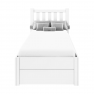 Ágy tárhellyel, 90x200, fehér, LUSY