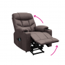 Állítható masszázs fotel, barna, HUDSON