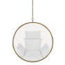 Függő fotel, átlátszó/arany/fehér, BUBBLE NEW TYP 1