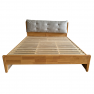 Franciaágy, 160x200, masszív fa, természetes, FLORENCIA