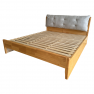 Franciaágy, 160x200, masszív fa, természetes, FLORENCIA