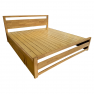 Franciaágy, 160x200, masszív fa, természetes, SHEILA
