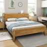 Franciaágy, 180x200, masszív fa, természetes, NOEMI