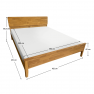 Franciaágy, 180x200, masszív fa, természetes, NOEMI