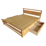 Franciaágy, 180x200, masszív fa, természetes, SHEILA