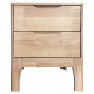Éjjeliszekrény, masszív fa, természetes, FERB