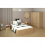 Ágy fém ráccsal és tárolóhellyel, 140x200, sonoma tölgy, DOLI