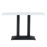 Bisztró asztal, fehér/fekete, 120x60 cm, RINALDO TYP 2