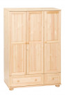 3 ajtós 2 fiókos natúr borovi fenyő szekrény 232