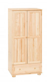 2 ajtós 1 fiókos natúr borovi fenyő szekrény 224
