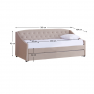Kihúzható ágy, barnásszürke Taupe, ALODA