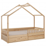 Montessori ágy, 90x200, természetes, tömör, BIANKA Montessori ágy, 90x200, természetes, tömör, BIANKA