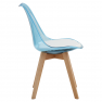 Szék, átlátszó kék, akril/ekobőr/bükk, BALI 2 NEW Szék, átlátszó kék, akril/ekobőr/bükk, BALI 2 NEW
