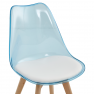 Szék, átlátszó kék, akril/ekobőr/bükk, BALI 2 NEW Szék, átlátszó kék, akril/ekobőr/bükk, BALI 2 NEW