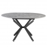 Kihúzható étkezőasztal, beton/fekete, 100x100-140x75 cm, ABERO TYP 1