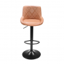 Bárszék, textilbőr konyak/fekete, TERKAN NEW