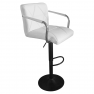 Bárszék. ekobőr fehér/fekete. FABIOLA