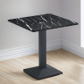 Bisztró asztal. fekete márvány/fekete. 70x70 cm. RINALDO TYP 1