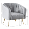 Design fotel. szürke Velvet szovet/gold króm-arany. BAGY