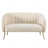 Design kétszemélyes kanapé. bézs Velvet szovet/gold króm-arany. BAGY