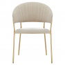 Design étkezőszék. bézs Velvet szovet/gold króm arany. DASMIN NEW TYP 1