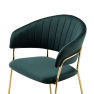 Design étkezőszék. sotétzold Velvet szovet/gold króm arany. DASMIN TYP 1
