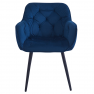 Dizájnos fotel. kék Velvet szovet. FEDRIS NEW