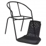 Kerti rakásolható szék. fekete. acél/műanyag. FRENY Kerti rakásolható szék. fekete. acél/műanyag. FRENY