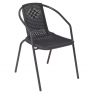 Kerti rakásolható szék. fekete. acél/műanyag. FRENY Kerti rakásolható szék. fekete. acél/műanyag. FRENY