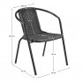Kerti rakásolható szék. fekete. acél/műanyag. FRENY Kerti rakásolható szék. fekete. acél/műanyag. FRENY