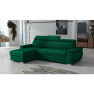 Sarok ülőgarnitúra. zold. balos. SEMI ROH