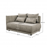 Kihúzható kanapé. bézsesszürke Taupe. balos. LIAMI