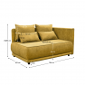 Kihúzható kanapé. mustárszínű. jobbos. LIAMI