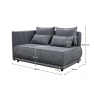 Kihúzható kanapé. szürke. balos. LIAMI