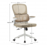 Irodai szék. bézs/fehér. RAKIN Irodai szék. bézs/fehér. RAKIN
